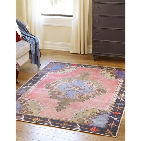 Unique Loom 8' 4 X 12' 0 Thomas Timeless Pink Rectangle Area Rug : Target