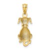 Black Bow Jewelry 14k Yellow Gold Polished 2D Sitting Dog Pendant, 8 x 23mm - 3 of 4