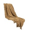 HomeRoots Camel Woven 100% Woven Textured Cotton Throw Blanket - 4 of 4
