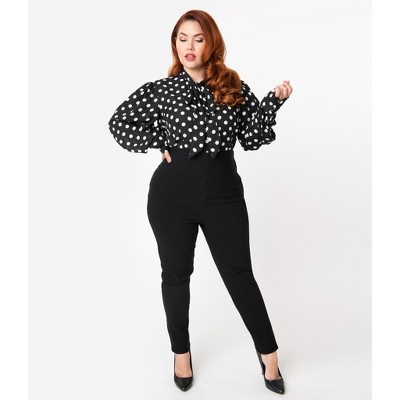 Unique Vintage Women's Plus High Waist Rizzo Pants