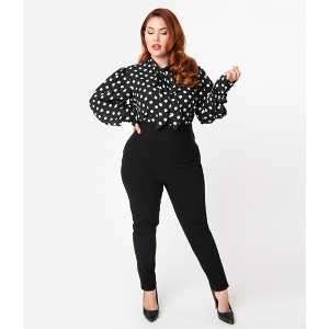 Unique Vintage Women's Plus High Waist Rizzo Pants - 1 of 4