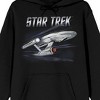 Star Trek NCC-1701 Warp Drive Long Sleeve Black Adult Hooded Sweatshirt - 2 of 3