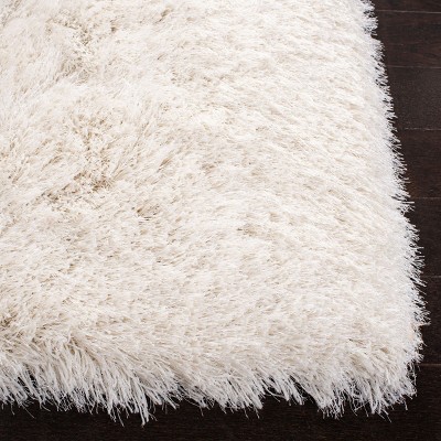 Pearl Shimmer Hand-Tufted Synthetic 5' x 8' Shag Rug