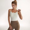 Anna-Kaci Active Women's Spaghetti Strap Activewear Tank with Built-In Bra and Seamless Longline Fit for Workout or Yoga - 3 of 4