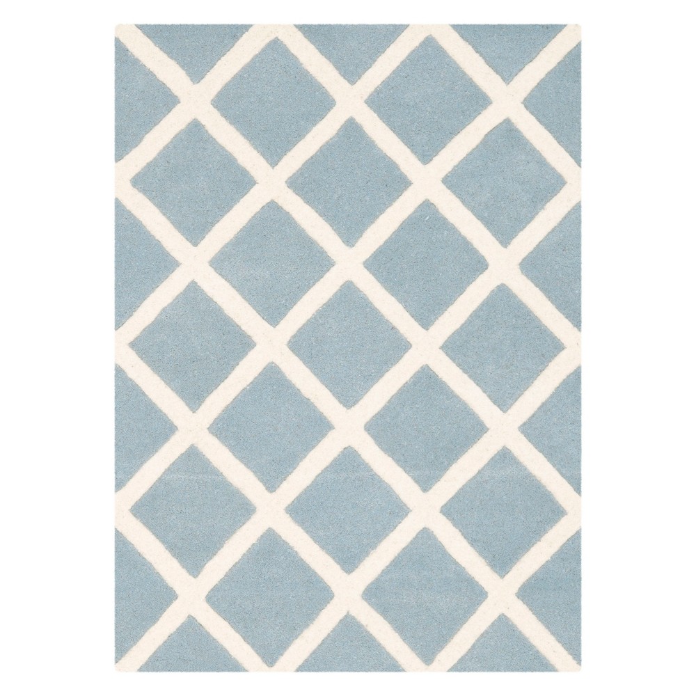 2'x3' Christy Geometric Tufted Area Rug Blue/Ivory - Safavieh