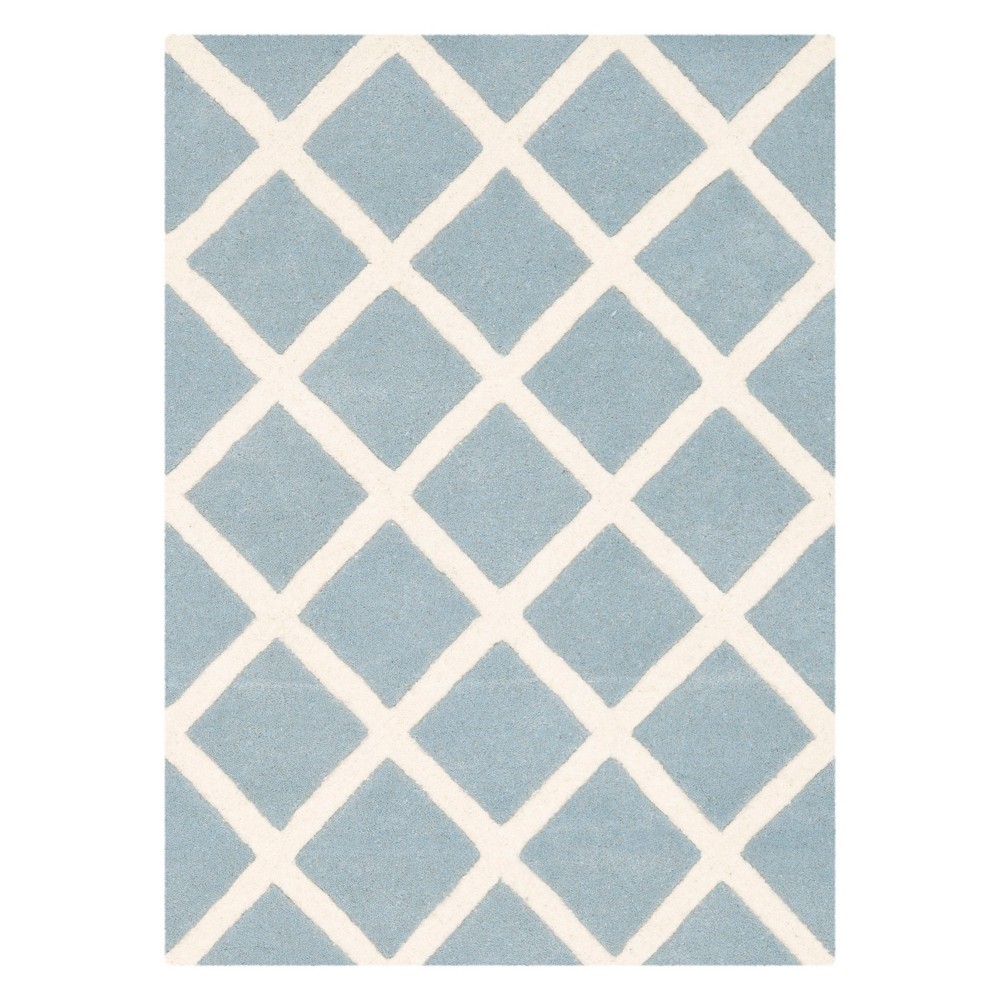 2'x3' Christy Geometric Tufted Area Rug Blue/Ivory - Safavieh