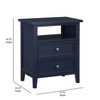 TiramisuBest Midnight Blue 2 Drawer Nightstand - 3 of 4