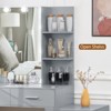 USIKEY 43.5in(L) Large Vanity Set, Vanity Desk with Mirror and 10 LED Lights, Makeup Vanity Table with Lights and 5 Drawers - 3 of 4