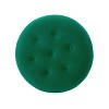 Jennifer Taylor Home Yolanda 24" Round Upholstered Accent Ottoman, Peach Orange Velvet with Gold Trim - 2 of 4