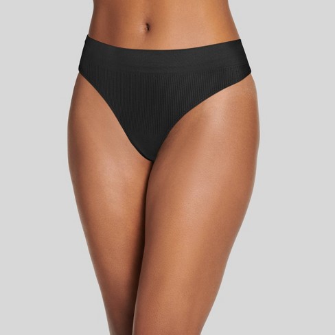 Jockey Generation™ Women's Recycled Seamfree Ribbed Thong - Black