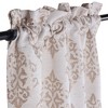 Vintage Venetian Damask Jacquard Embroidered Curtains, Set of 2 by Blue Nile Mills - 2 of 4