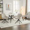 DYHOME Dining Room Chairs Set of 2, Mid Century Modern Kitchen Swivel Upholstered Dining Chair - 3 of 4