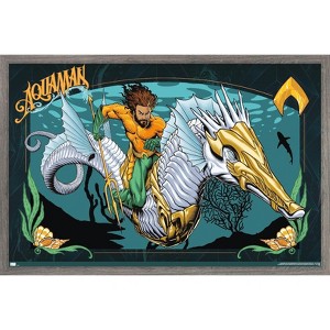 Trends International Aquaman and the Lost Kingdom - llustration Framed Wall Poster Prints - 1 of 4