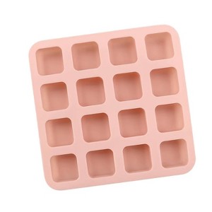 JDICTION Square Caramel Candy Silicone Mold 16 Cavity Chocolate Truffles for Fat Bombs Keto Snacks Ice Cube Tray Gummy Jelly Wax Melts - 1 of 4