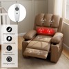 Electric Power Recliner Chair with Heat and Massage, Cup Holders, Extra Wide 26.8" Rocking Recliner for Living Room - 4 of 4