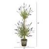 Nearly Natural 34-in Lavender Topiary Artificial Tree - 2 of 2