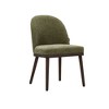 Set of 2 Large Upholstered Dining Chairs with High Back and Wood Legs, Deep Seat Fabric Kitchen Side Chairs for Dining Room - 2 of 4