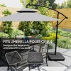 Square Patio Umbrella Base, Cantilever Offset Umbrella Base Heavy Duty Outdoor Umbrella Stand Base, Filled Up to 143lbs with Stand or 130lbs - 4 of 4