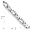 Black Bow Jewelry 4.75mm 14K White Gold Modified Figaro Chain Bracelet - 2 of 3