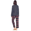 Ashford & Brooks Women’s Cotton Long-Sleeve Top Flannel Pants Pajama Sleepwear Set - 2 of 4