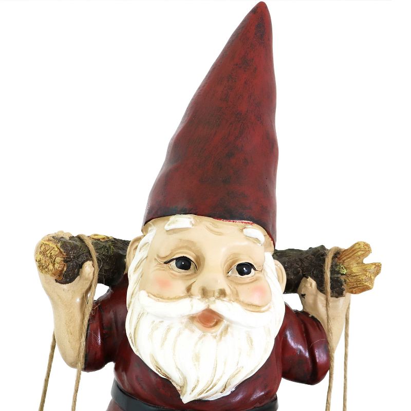 Sunnydaze Peter with a Pair of Pails Gnome Indoor/Outdoor Lightweight Resin Lawn and Garden Statue - 14" H, 4 of 8