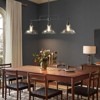 Rennnsan Zaymera 41"W 3-Light Linear Glass Modern Dimmable Kitchen Island Pendant in Black - 4 of 4