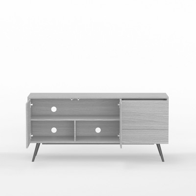 Atlas 63'' Light Taupe Mid-Century Modern TV Console with Cabinet