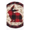 Earth Rugs Red Plaid Rabbit Printed Coaster 5"x5" Rustic Farmhouse Style - 3 of 3