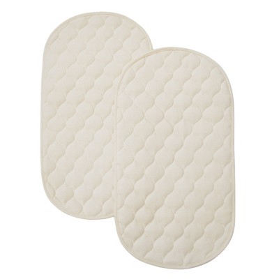 TL Care Waterproof Quilted Playard Changing Table Pads Made with Organic Cotton Top Layer - Natural