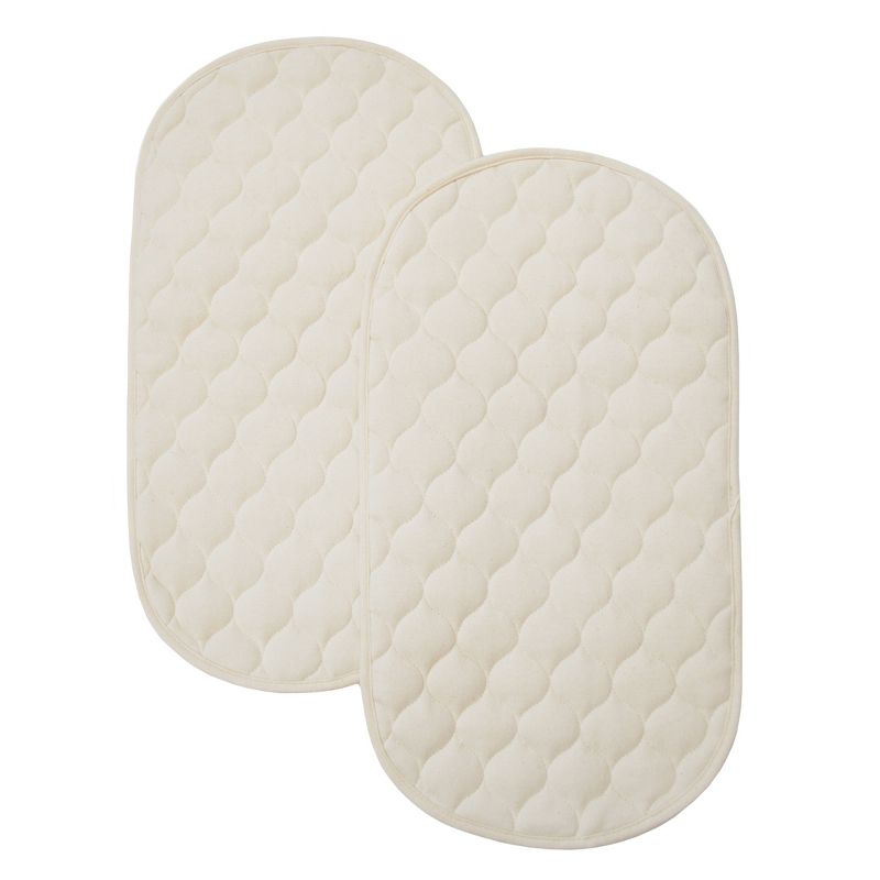 TL Care Waterproof Quilted Playard Changing Table Pads Made with Organic Cotton Top Layer - Natural, 1 of 4