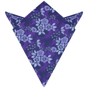 INSPIRE CHIC Men's Floral Embroidered Pocket Squares - 1 of 4