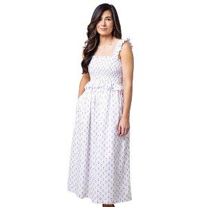 Hope & Henry Women's  Smocked Ruffle Shoulder Sundress - 1 of 4