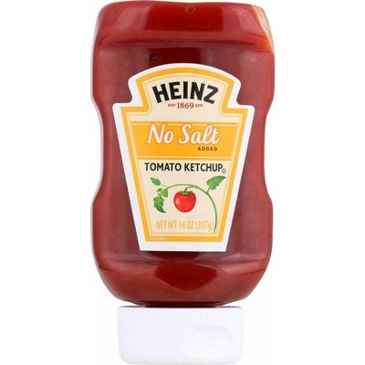 Heinz No Salt Tomato Ketchup - 6 pack, 14 oz