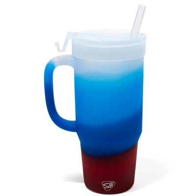 Silipint: 32oz Silicone Humbler W/ Lid & Straw, Americana