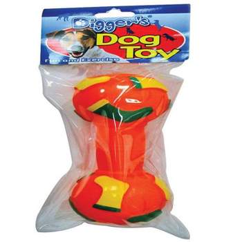 Boss Pet Digger's Multicolored Vinyl Dumbell Chew Dog Toy Large 1 pk