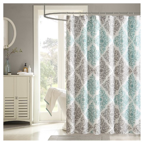 shower curtain madison curtains park claire aqua bath target arbor montecito walmart essence soft printed bathroom bedbathandbeyond ultra shipping liner