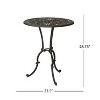 Christopher Knight Home Thomas Outdoor Cast Aluminum 3 Piece Bistro Set, Black/Gold - 3 of 4