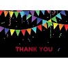 50ct Rainbow Pennant Red Foil Thank You Note Card & Envelopes - 2 of 3