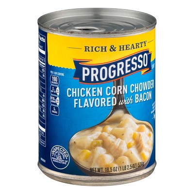 Progresso Gluten Free Rich & Hearty Chicken Corn Chowder with Bacon - 18.5oz