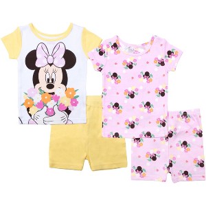 Disney Princess Toddler Girls' 4-Piece Cotton Pajama Sets - 1 of 4