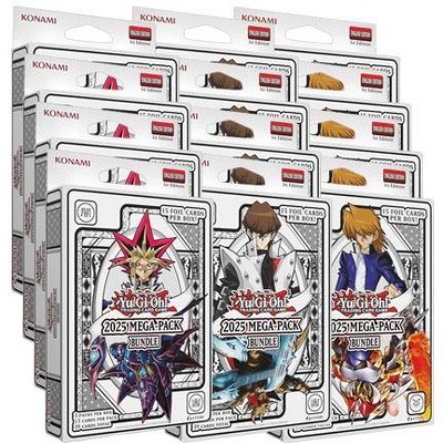 Konami Yu-Gi-Oh! CCG 2025 Mega Pack Bundle Tuck Box Case (12 Boxes) - 4 of Each Art