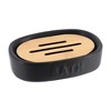 Evideco French Home Goods Elegant Dolomite Soap Dish with Bamboo Tray – Stylish Bathroom Accessory, Versatile Use in Kitchen & Bathroom - 2 of 4
