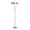 LumiSource Led Medusa® 71" Modern Metal Floor Lamp in Stainless Steel Glass Sconces with 5 Arms - 4 of 4