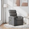 vidaXL Massage Recliner Chair, Adjustable Backrest/Footrest - Dark Gray - 2 of 4