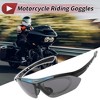 Unique Bargains Motorcycle Riding Goggles PC Tri-acetel for Outdoor Sports Dirt Bike ATV Dark Gray Lens Blue Black Frame 1Set - 2 of 4