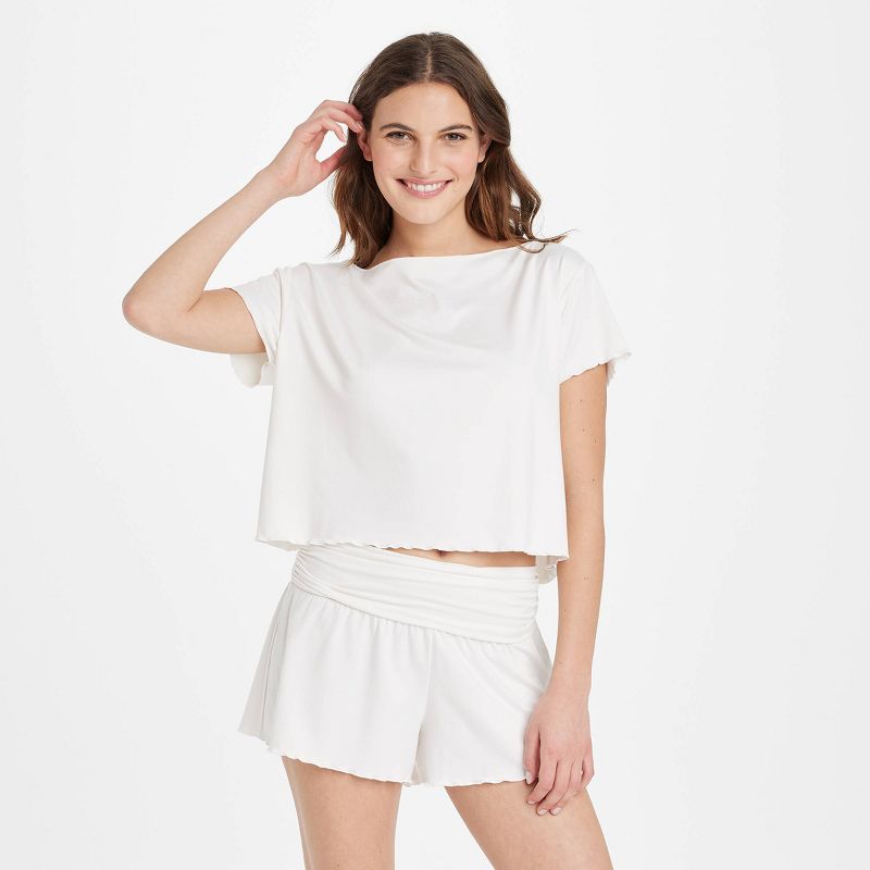 Women's Short Sleeve Top and Shorts Pajama Set - Colsie™, 2 of 5