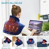 Weighted Heating Pad for Neck and Shoulders, 17"x33" 2.2lb Large Electric Fast Heating Pad for Pain Relief and Deep Pressure Therapy - 4 of 4