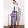 Lars Amadeus Men's Business Plaid Lightweight Regular Fit Flat Front Checked Pants - 3 of 4
