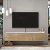 HomeStock Floating TV Stand for Up to 75 inch TVs Wall Mounted, White - 2 of 4
