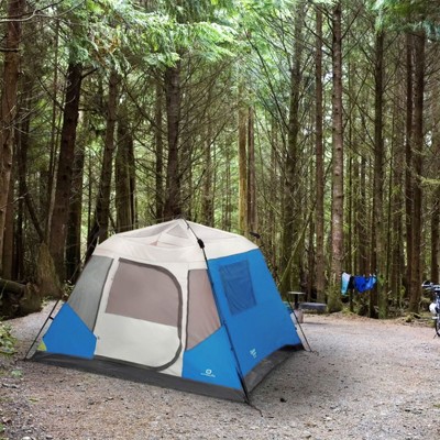 Outbound QuickCamp 6 Person Blue Cabin Tent with Carry Bag